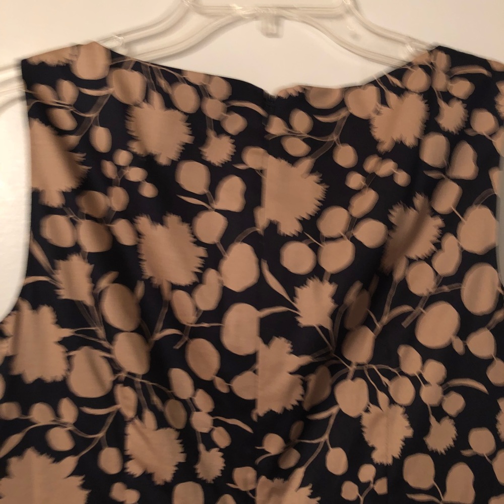 TALBOTS Navy Blue/Tan Floral Dress - Picture 8 of 8